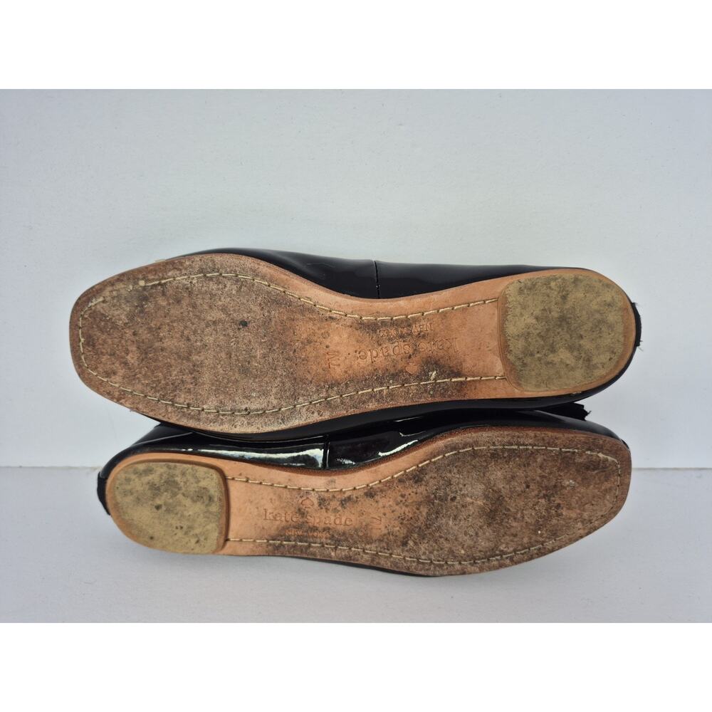 Kate Spade New York Black Patent Leather Bow Ballet Flats Women’s Size 7M - Picture 9 of 9